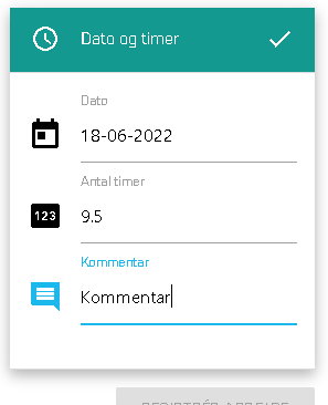 Kommentarer på tidsregistreringer